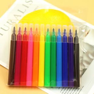 6/12PCS Kid Draw Art Supplies 6/12 Colors Washable Watercolo