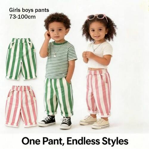 Autumn  Boy Girl Children Loose Striped Casual Pants Baby Po