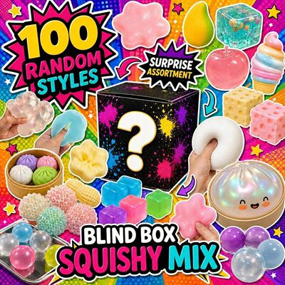 High Elastic Tear Resistant Food Squishy Blind Box Pack, Slo