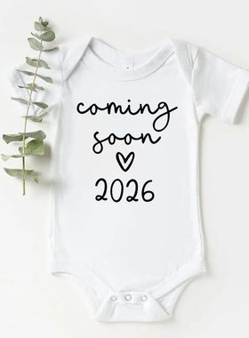Coming Soon 2026 Baby Announcement Clothes born Baby Bodysui