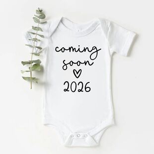 Coming Soon 2026 Baby Announcement Clothes born Baby Bodysui