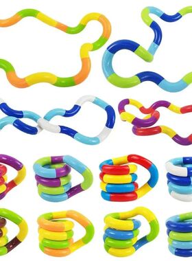 Multicolored Quiet Twisty Fidget Toy Squeeze Twist Spin Sens