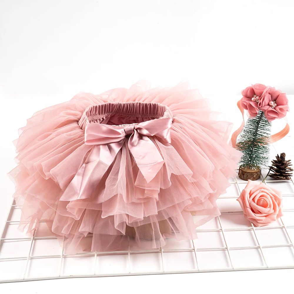 Baby Girls Tulle Tutu Bloomers Infant born Diapers Cover 2pc