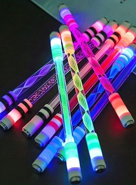 Glowing LED Spinning Pen-Rolling,Stress-Relieving Toy with M