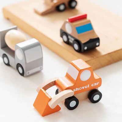 Kids Mini Wooden Cars Truck Aircraft Model Toy Montessori Wo