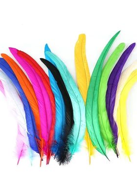 50Pcs/Lot Colorful Rooster Feathers for Crafts Clothes 25-45