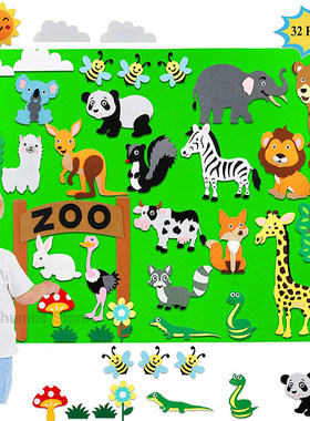 Kids DIY Felt Board Toys Montessori Story Board Ocean Farm