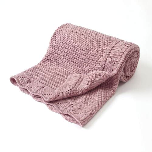 Baby Blankets Knitted Newborn Swaddle Wrap Crib Quilt Super