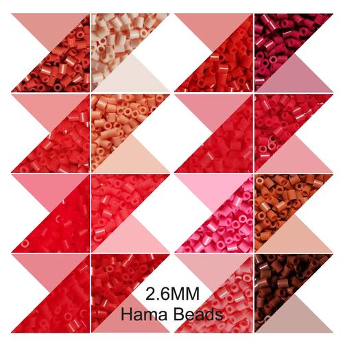 2.6mm Mini Beads 1000PCS Red Colors Pixel Art Fuse Beads Gif