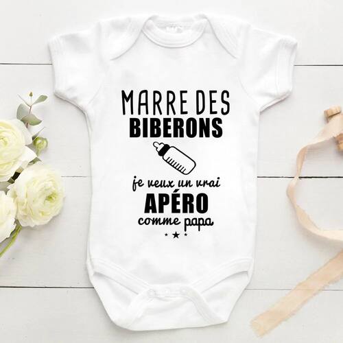 I Want a Real Aperitif Like Daddy Funny Baby Bodysuits Infan