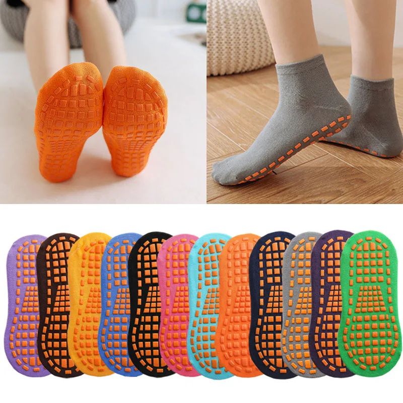 Cotton Kids Adults Anti-Slip Sock Trampoline Sock Cotton Bre