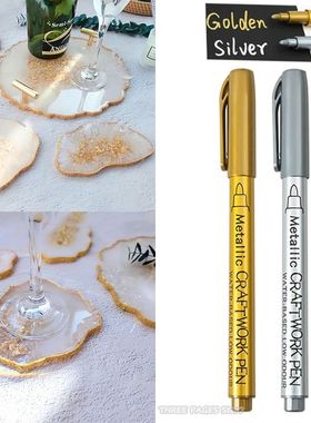 1-4Pcs Metallic Waterproof Permanent Marker Pens for DIY Epo
