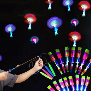 Outdoor Flash Rocket toy LED Lights Glowing Slingshot Rocket