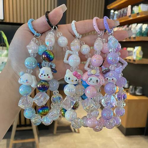 Cinnamoroll my Melody Kuromi Anime Keychain Car Ornaments Pe