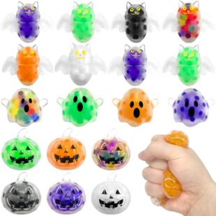 Novelty TPR Halloween Bead Ball Pinch Music Ghost Bat Pumpki