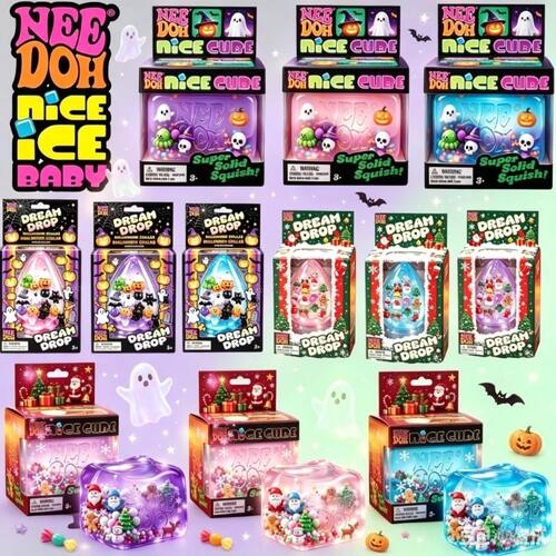 Halloween Water Droplet NeeDoh Sensory Fidget Toy Spider Pum