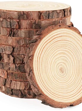 3-16CM Thick Natural Pine Round Unfinished Wood Slices Circl