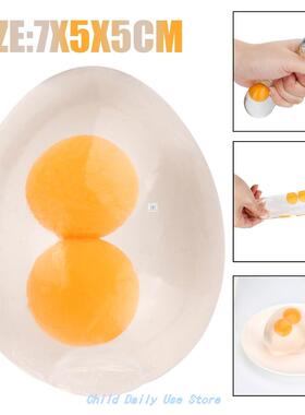 Funky Egg Splat Ball Squishy Toys Stress Relief Eggs Yolk