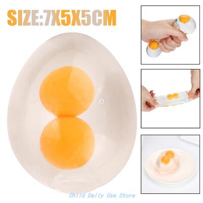 Funky Egg Splat Ball Squishy Toys Stress Relief Eggs Yolk