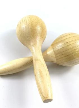 Wooden Maracas Hand Percussion Rattles Shaker Musical Instru