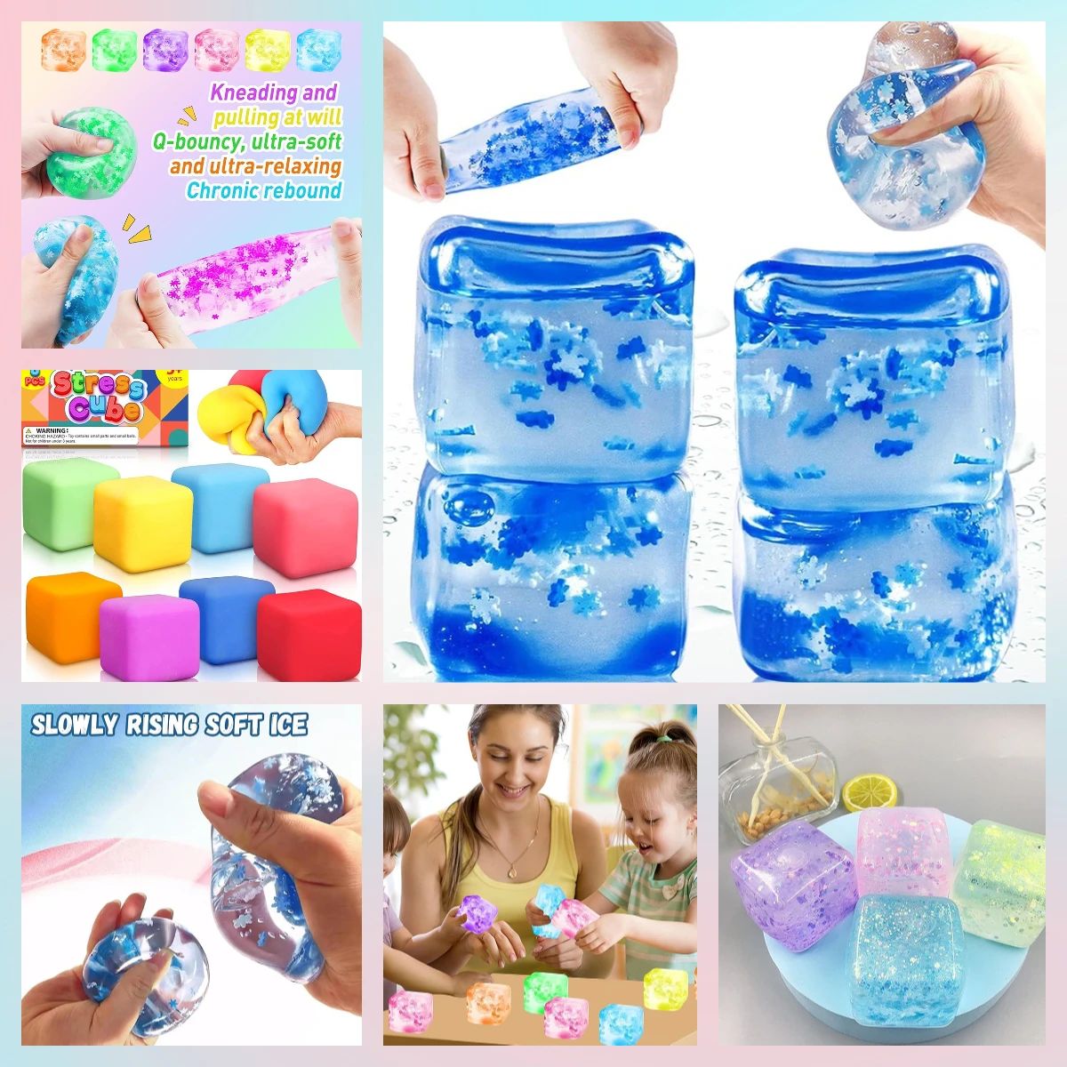 1PC Squishy Ice Cube Sss Balls Sss Balls for Kids and Adults
