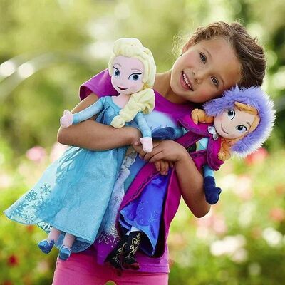 50cm Frozen Elsa Doll Princess Anna Elsa Plush Doll Elza Stu