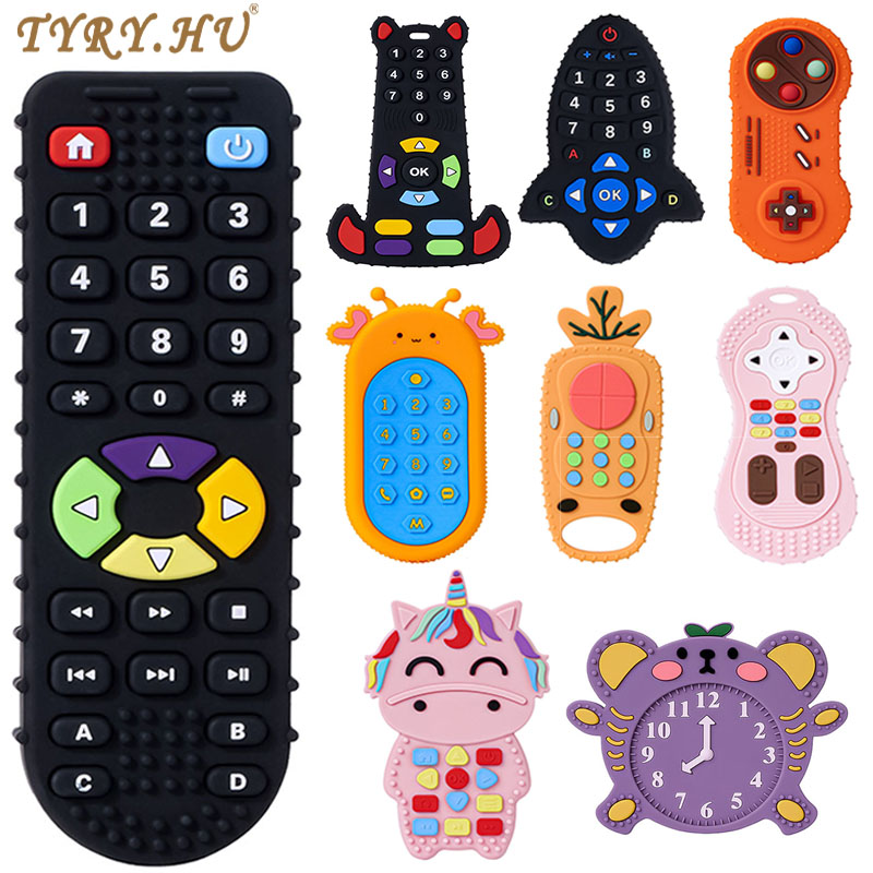 TYRY.HU 1Pc Baby Silicone Teether Toys Remote Control Shape