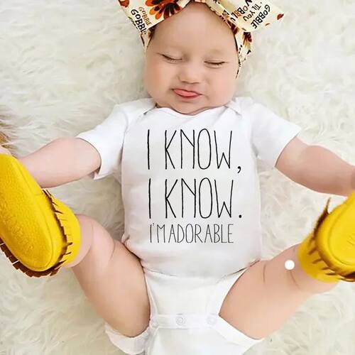I'm Adorable Print 100% Cotton Cloths Comfortable Soft Onesi