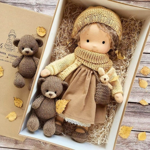 A Waldorf Doll Native Enamel Doll Artist Handmade Kawaii Chi