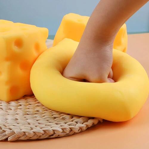 Squishy Square Cheese Squeeze Toys Slow Rebound Push Stress