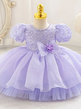 beauty pageant dress for baby toddler girl puff sleeve birth