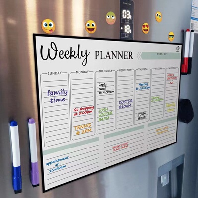 2023 New Magnetic Monthly Weekly Planner Calendar Table Dry