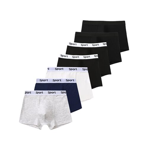 7 pieces mixed boys' underwear 8-14 years old solid color br