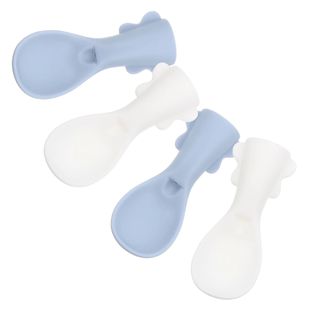 Spoons Silicon Baby Feeder Tableware for Set Spoon Bag Pcs