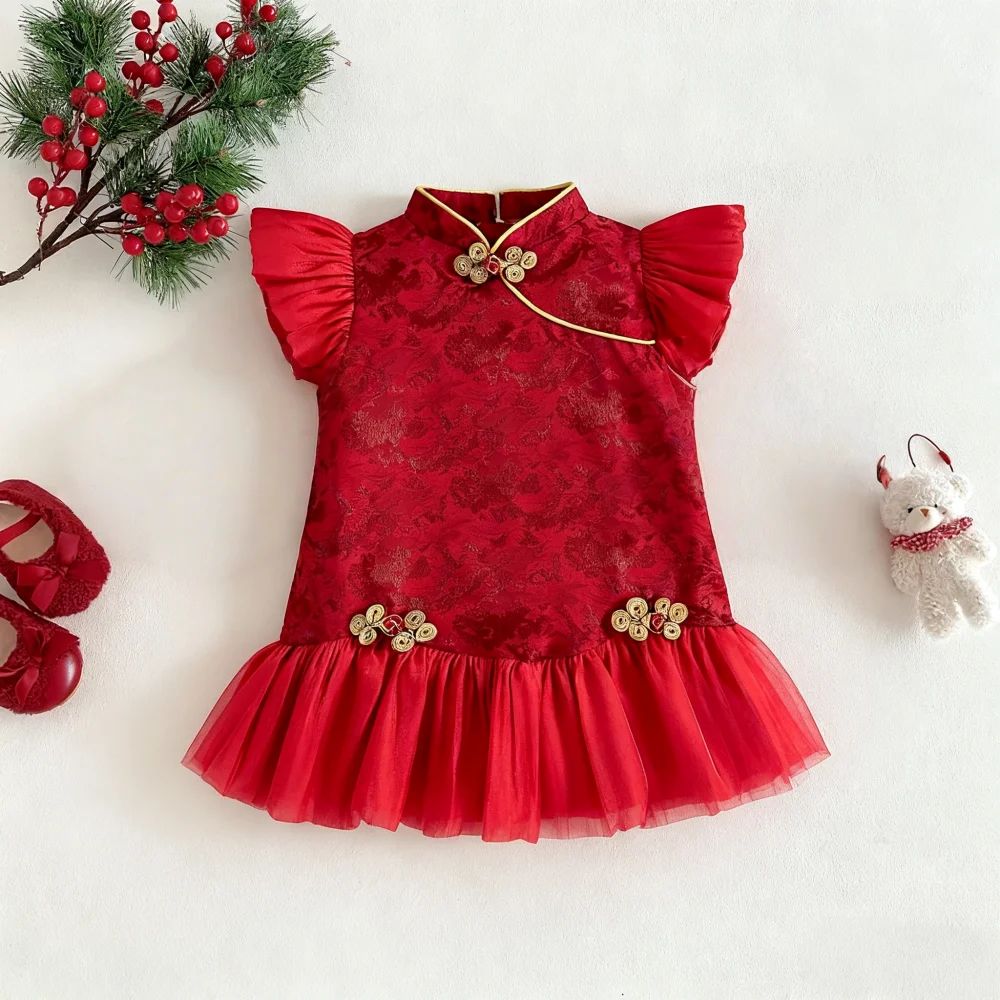 Girls' Dresses Summer Cotton Chinese-Style Baby Girl Dresses图片