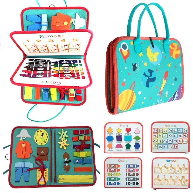 Travel toys, felt activities, quiet books, busy board activi