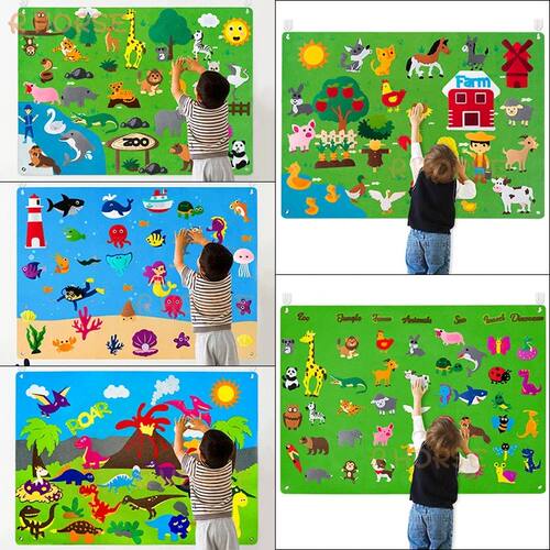 Felt story boards children early educational science learnin