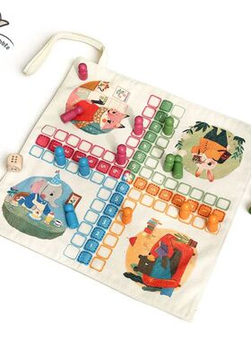 Wooden Baby Montessori Toys Baby Car Traffic Road Map Canvas