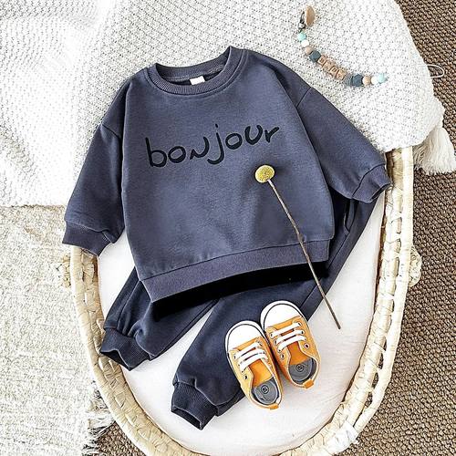 Toddler Boy Clothes born Sets Letter Long Sleeve Top Hoodie