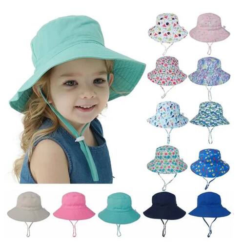 Summer Baby Sun Hat Boys Cap Children Unisex Beach Hats Cart