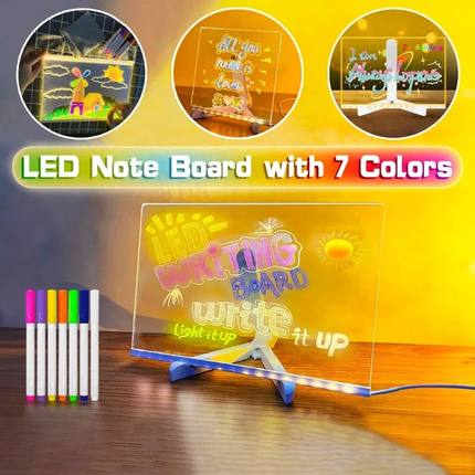 Luminous Acrylic Drawing Magic Led Transparent Board, Note B