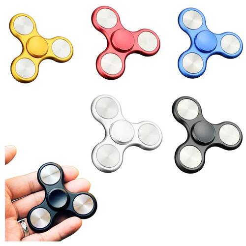 Kid Metal Spinner Three-leaf Finger Pressure Gyro Toy EDC Au