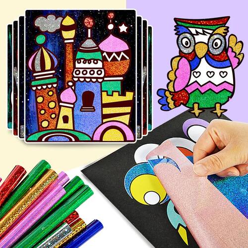 15pcs/20pcs DIY Shining Magic Transfer Colorful Sticker DIY