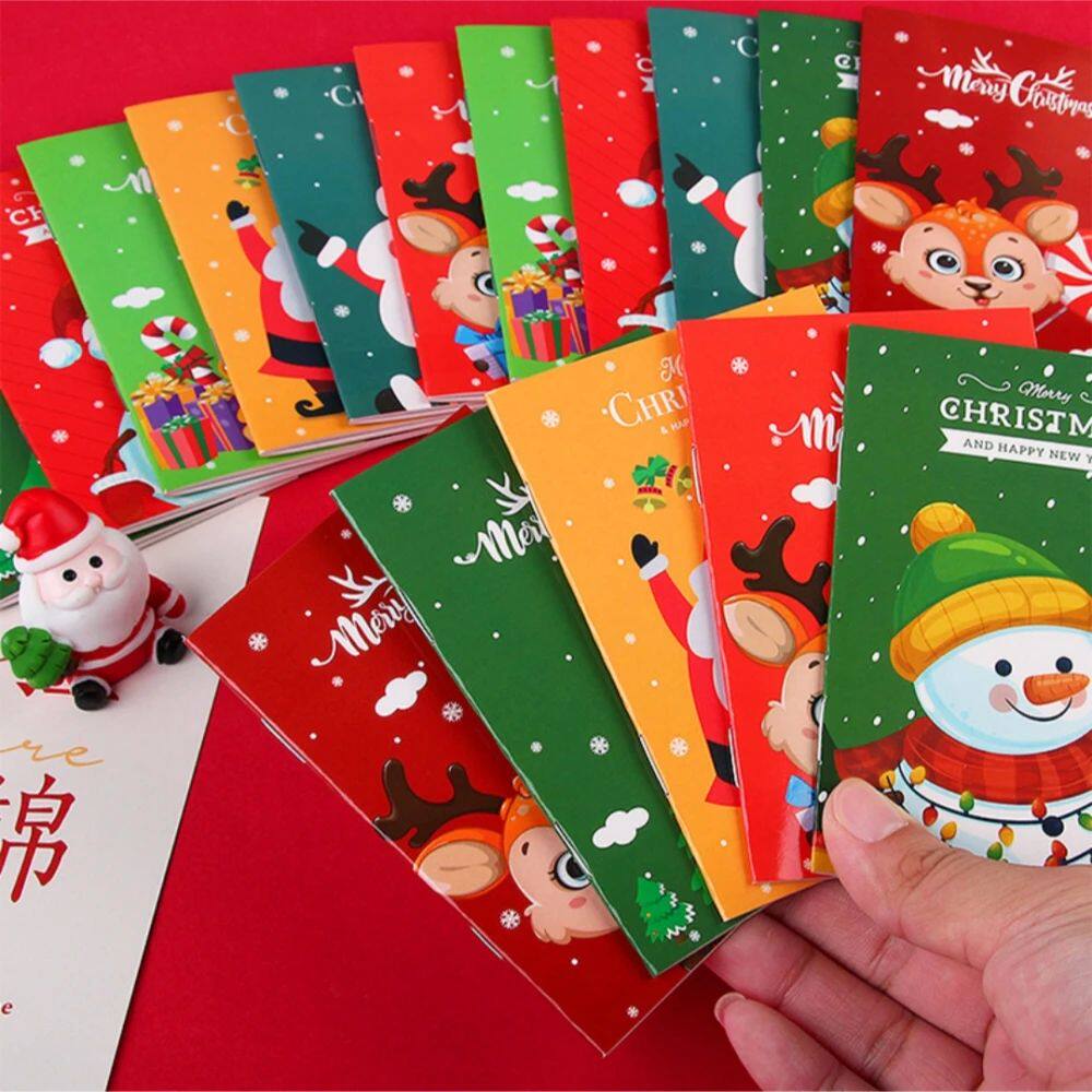 10-30Pcs Christmas Portable Notepad for Christmas Children's