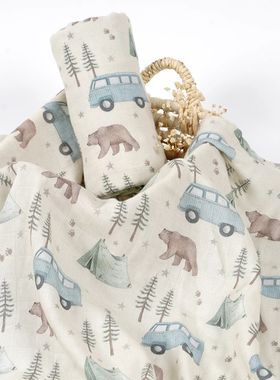 HappyFlute New Digital Print 120*110CM Bamboo Cotton 2Layer