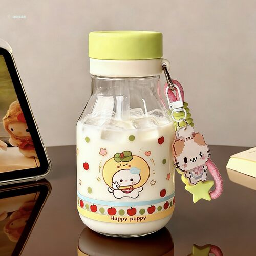 学生校园户外大容量水杯ins女生高颜值便携小众不撞款卡通塑料杯