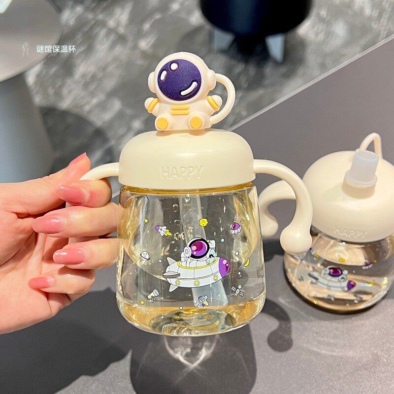 新款儿童牛奶杯1-3岁以上水瓶防摔直饮喝水杯宝宝喝奶杯吸管杯带