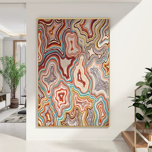 玄关走廊轻奢线条艺术客厅墙挂画