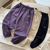 子夏季 儿童透气拼接休闲长裤 凉感防蚊裤 新款 潮 2025夏装 男童速干裤