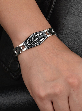 蝎子王炫酷天蝎座士手链 欧美朋克个性手表带手链 潮流饰品